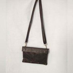 Joy Susan Kiara Brown Vegan Leather Convertible Crossbody/Wristlet Bag